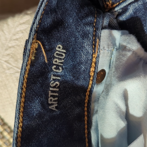 AMERICAN EAGLE SUPER STRETCH ARTIST CROP JEANS - Picture 14 of 16